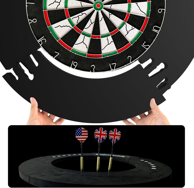 Rdutuok Dart Board Surround Ring,5Pcs Splicing Dart Board Wall Protector,Dartboard Eva Backboard Wall Surround for Standard Size Dartboards Prevent Wall Damage with The Wall Protector Plate - Image 5